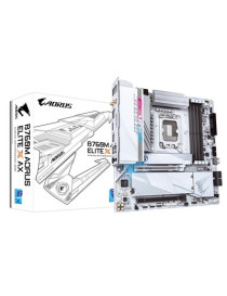 Gigabyte B760M AORUS ELITE X AX Intel 1700 Socket Motherboard  Micro-ATX  4x DDR5 Slots  2x M.2 Sockets  2x USB-C Port  Fitted I/O Shield  2.5GbE LAN  Wi-Fi 6E  1x DisplayPorts / 2x HDMI Port