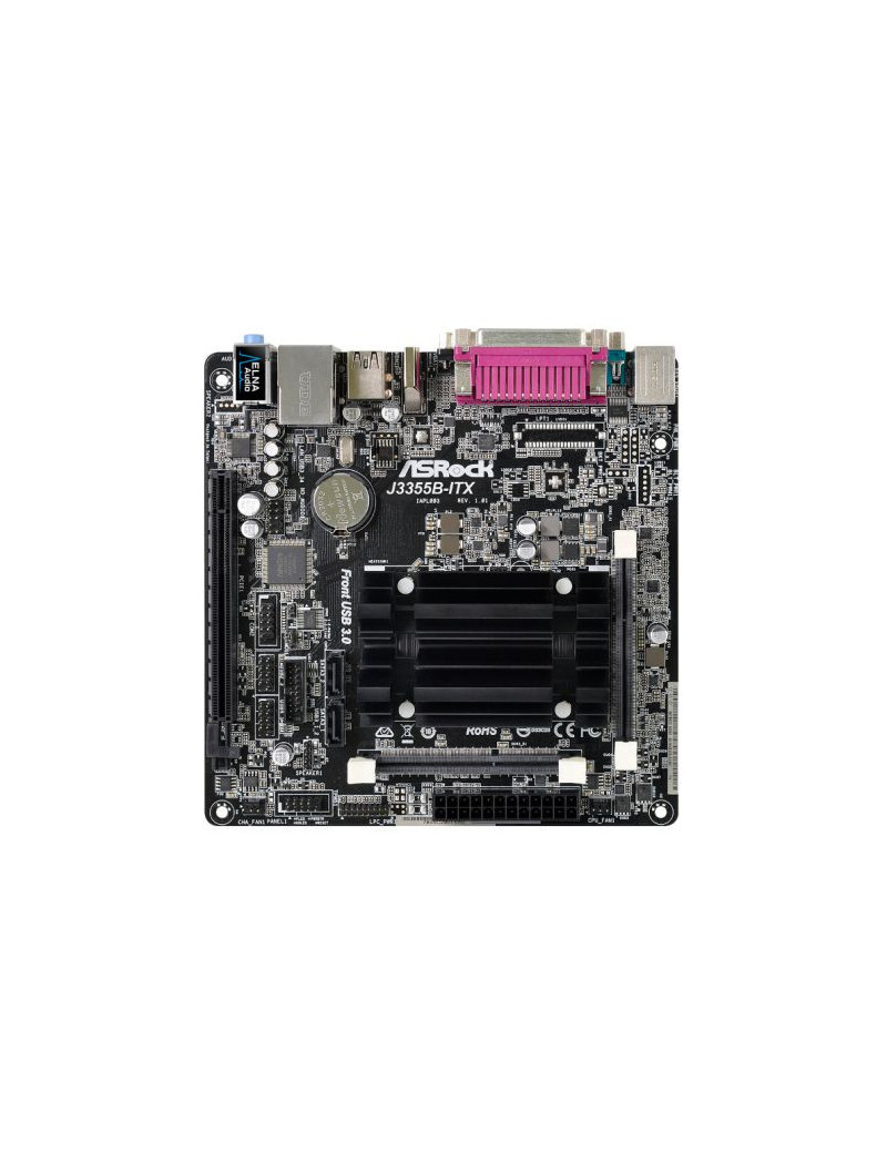 Asrock J3355B-ITX  Integrated Intel Dual-Core J3355  Mini ITX  DDR3 SODIMM  VGA  HDMI  Serial & Parallel Port