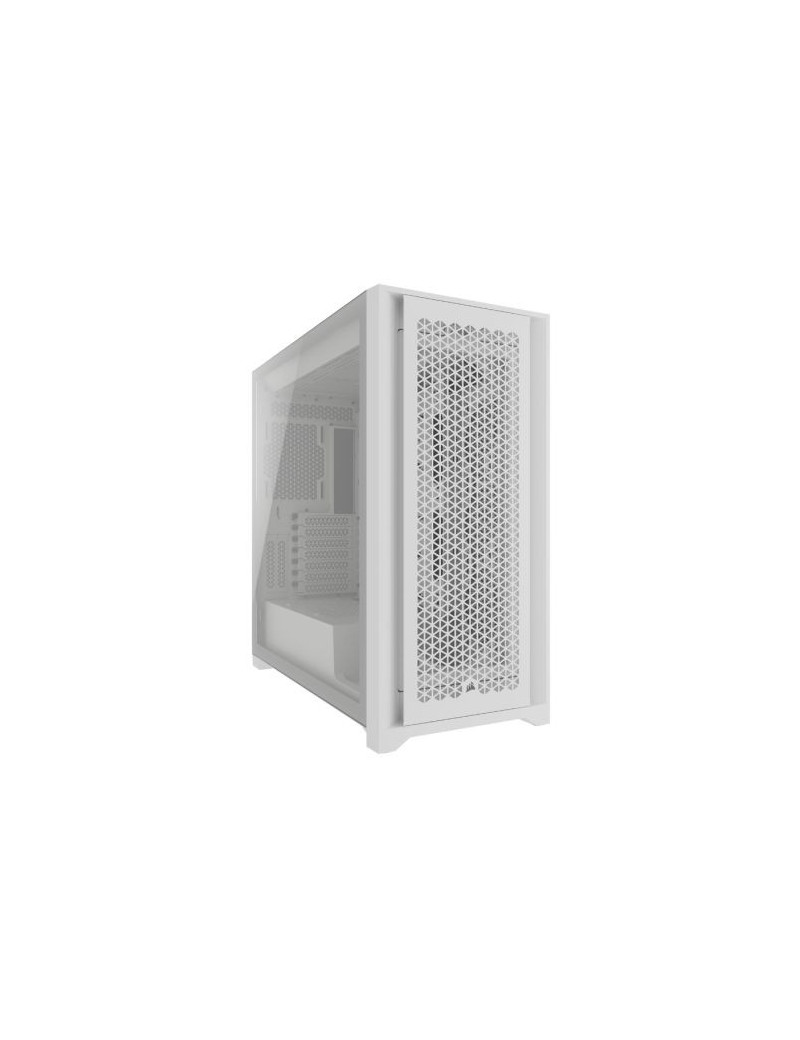 Corsair 5000D CORE Airflow Gaming Case w/ Glass Window  E-ATX  No Fans  High-Airflow Front Panel  USB-C  White