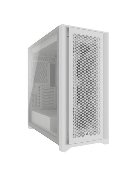 Corsair 5000D CORE Airflow Gaming Case w/ Glass Window  E-ATX  No Fans  High-Airflow Front Panel  USB-C  White