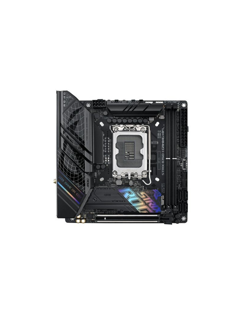 Asus ROG STRIX B760-I GAMING WIFI  Intel B760  1700  Mini ITX  2 DDR5  HDMI  DP  Wi-Fi 6E  2.5G LAN  PCIe5  RGB  2x M.2