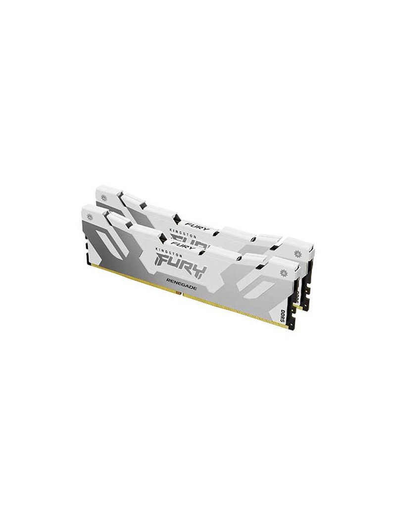 Kingston Fury Renegade 64GB Kit (2 x 32GB)  DDR5  6400MHz  CL32  1.4V  ECC  XMP 3.0  PMIC  DIMM Memory  White/Silver