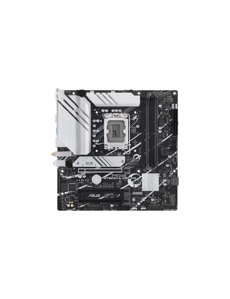 Asus PRIME B760M-A WIFI D4  Intel B760  1700  Micro ATX  4 DDR4  2 HDMI  DP  Wi-Fi 6  2.5G LAN  PCIe4  2x M.2