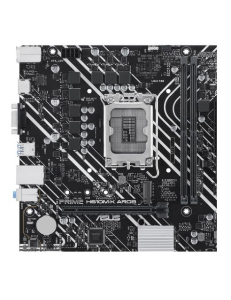 Asus PRIME H610M-K ARGB  Intel H610  1700  Micro ATX  2 DDR5  VGA  HDMI  PCIe4  1x M.2