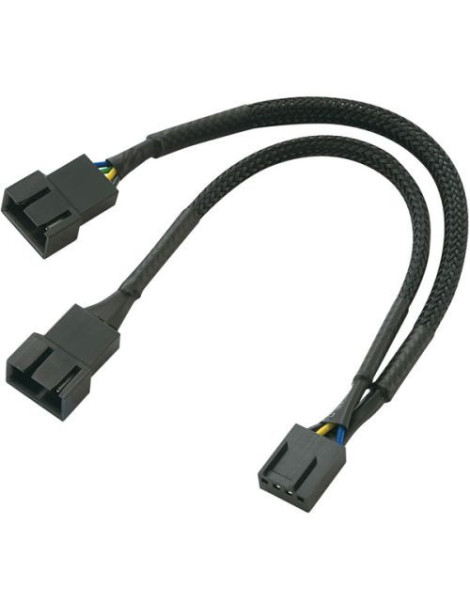 Akasa PWM Fan Splitter Cable  2 PWM Fans from Single PWM Header  15cm