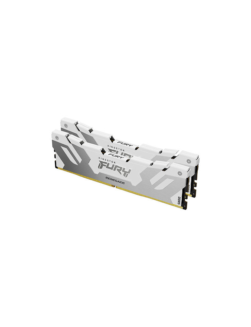 Kingston Fury Renegade 32GB Kit (2 x 16GB)  DDR5  7600MHz  CL38  1.45V  ECC  XMP 3.0  PMIC  DIMM Memory  White