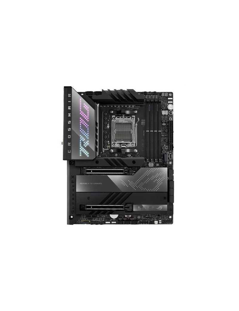 Asus ROG CROSSHAIR X670E HERO  AMD X670  AM5  ATX  4 DDR5  HDMI  2 USB4  Wi-Fi 6E  2.5G LAN  PD 3.0 60W  PCIe5  RGB  5x M.2