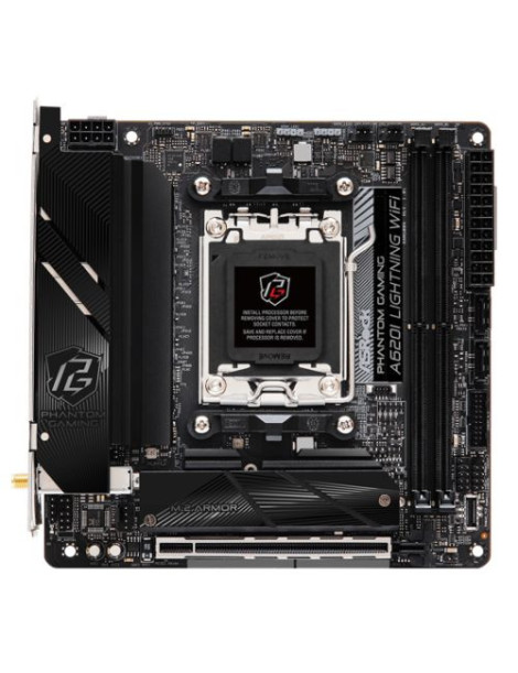 Asrock A620I LIGHTNING WIFI  AMD A620  AM5  Mini ITX  2 DDR5  HDMI  Wi-Fi 6E  2.5G LAN  2x M.2