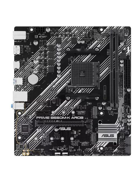 Asus PRIME B550M-K ARGB  AMD B550  AM4  Micro ATX  2 DDR4  HDMI  DP  PCIe4  2x M.2