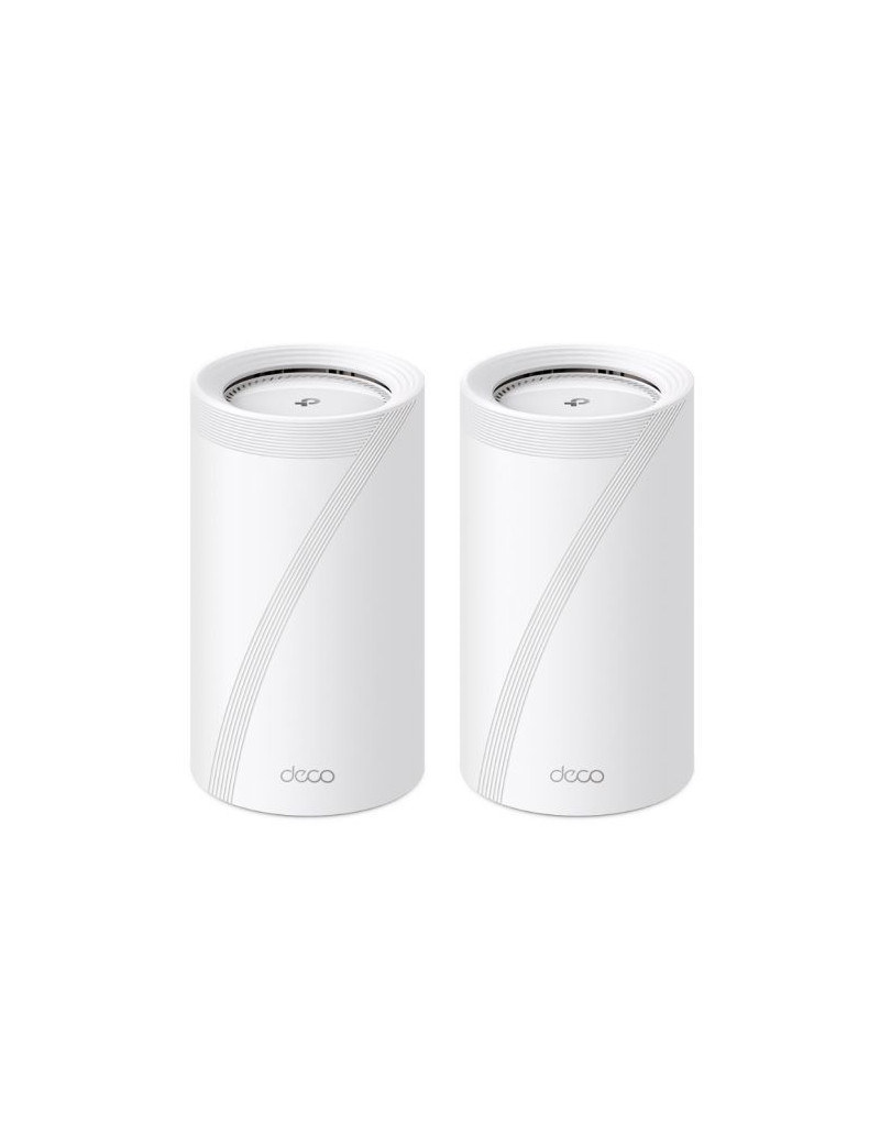 TP-LINK (DECO BE85) BE19000 Tri-Band Whole Home Mesh Wi-Fi 7 System  2 Pack  12-Stream  2x 10G Ports  Multi-Link Operation  Voice Control