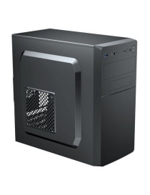 Vida Business Black Office Case  Micro ATX  8cm Fan  High Airflow Side