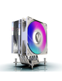 Vida Boreas White ARGB Heatsink & Fan  Intel/AMD  2000RPM Hydraulic Fan  6 Copper Heatpipes  220W TDP *ARGB and Optional Plain Fans Included*