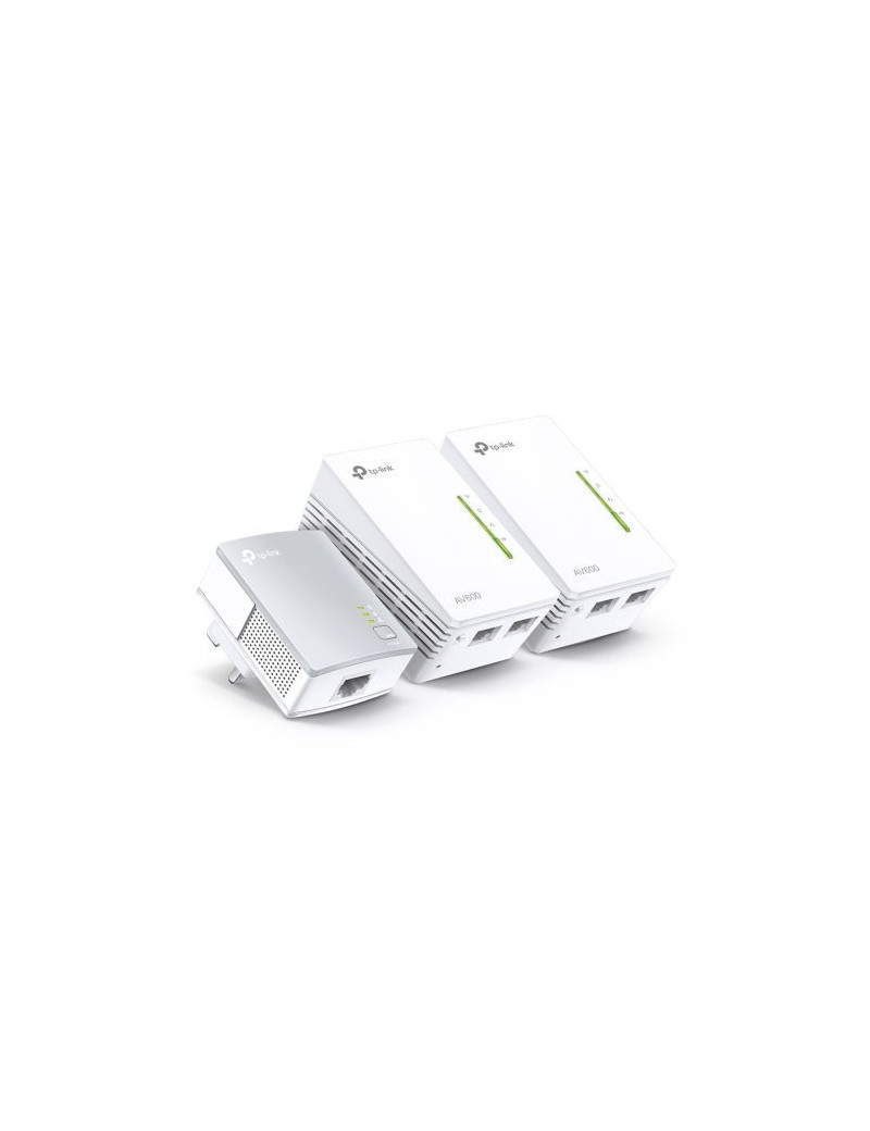 TP-LINK (TL-WPA4220T KIT) 300Mbps AV600 Wireless N Powerline Adapter Triple Kit