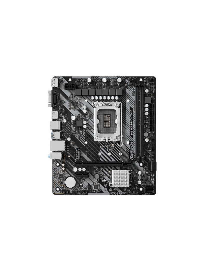 Asrock H610M-HDV/M.2 R2.0  Intel H610  1700  Micro ATX  2 DDR4  VGA  HDMI  DP  PCIe4  1x M.2