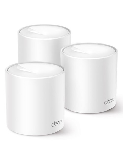 TP-LINK (DECO X1500) AX1500 Whole Home Mesh Wi-Fi 6 System  3 Pack  Dual Band  OFDMA & MU-MIMO