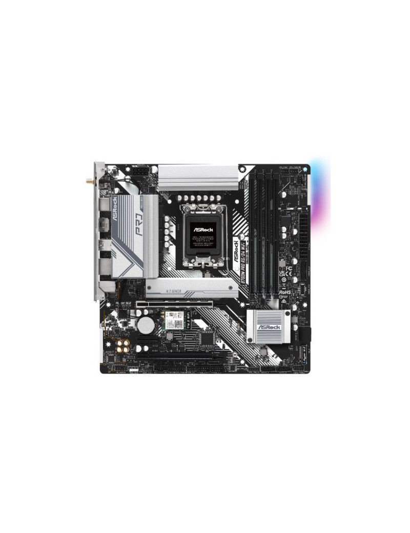 Asrock B760M PRO RS/D4 WIFI  Intel B760  1700  Micro ATX  4 DDR4  HDMI  DP  Wi-Fi 6E  2.5G LAN  PCIe4  2x M.2  RGB