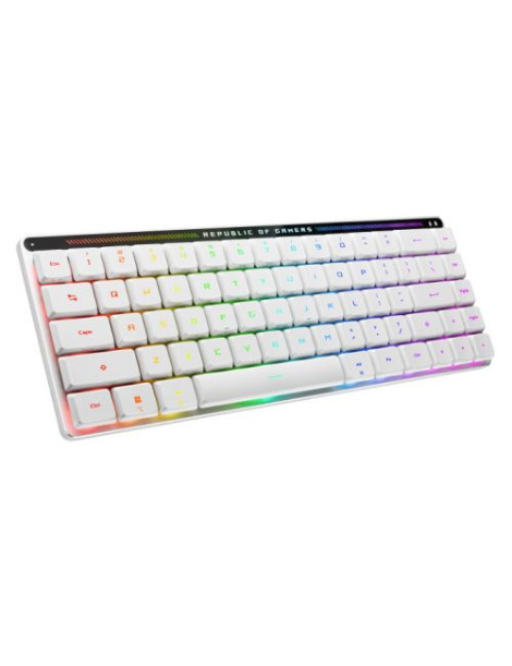 Asus ROG Falchion RX Low Profile Compact 65% Mechanical RGB Gaming Keyboard  Wireless/USB  ROG RX Red Switches  Per-key RGB Lighting  Touch Panel  430-hour Battery Life