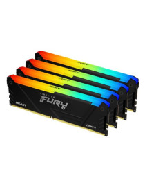 Kingston Fury Beast RGB 64GB Kit (4 x 16GB)  DDR4  3200MHz (PC4-25600)  CL16  XMP  DIMM Memory