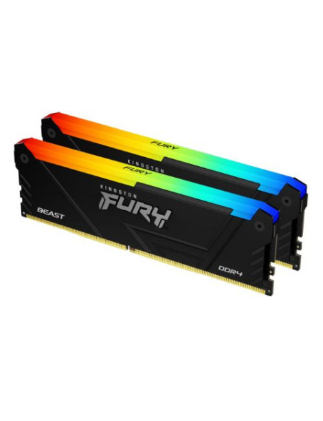 Kingston Fury Beast RGB 16GB Kit (2 x 8GB)  DDR4  3200MHz (PC4-25600)  CL16  XMP  DIMM Memory