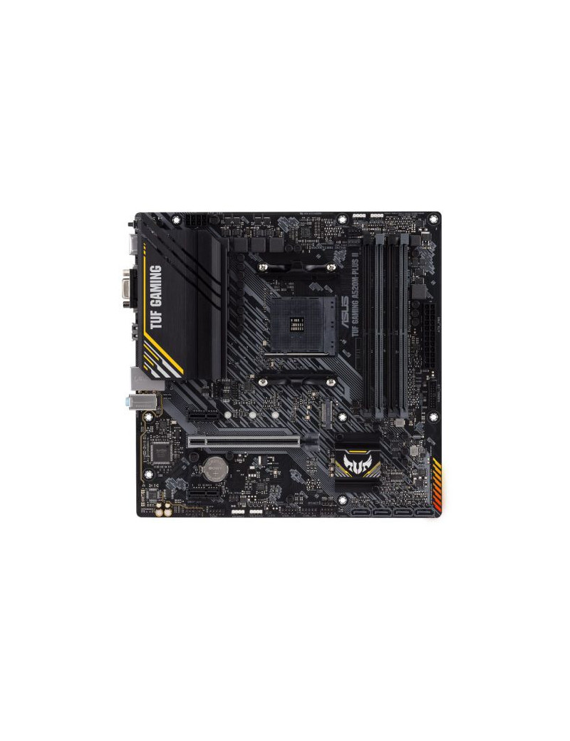 Asus TUF GAMING A520M-PLUS II  AMD A520  AM4  Micro ATX  4 DDR4  VGA  HDMI  DP  1x M.2