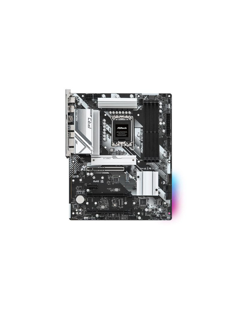 Asrock B760 PRO RS  Intel B760  1700  ATX  4 DDR5  HDMI  DP  eDP  2.5G LAN  PCIe5  3x M.2  RGB