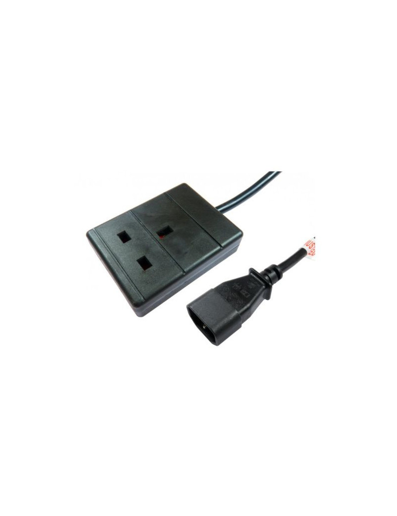 Spire IEC C14 to UK Mains Socket Power Cord  0.5M  Black