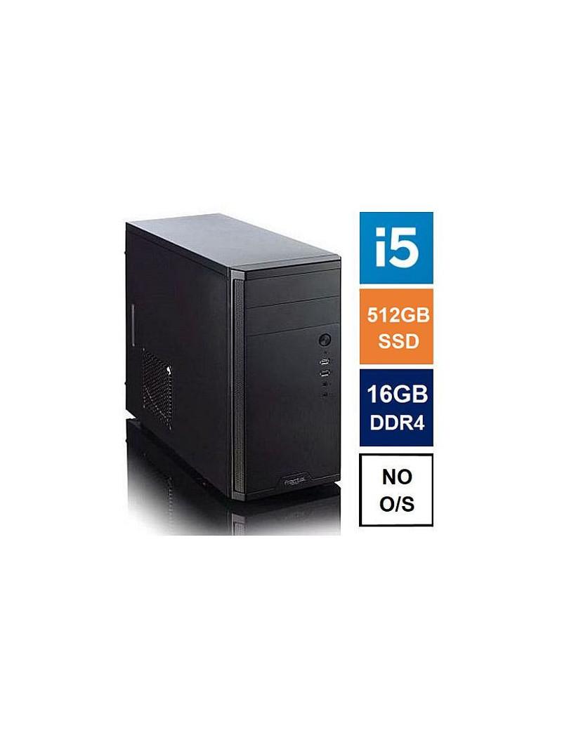 Spire MATX Tower PC  Vida Business Case  i5-12400  16GB 3200MHz  512GB SSD  Corsair 550W  No Optical  KB & Mouse  No Operating System