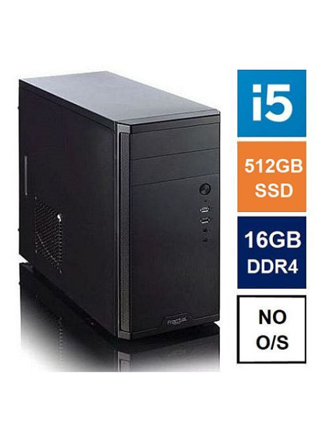 Spire MATX Tower PC  Vida Business Case  i5-12400  16GB 3200MHz  512GB SSD  Corsair 550W  No Optical  KB & Mouse  No Operating System