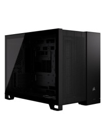 Corsair 2500D Airflow Dual Chamber Gaming Case w/ Glass Window  Micro ATX  Fully Mesh Panelling  USB-C  Asus BTF Compatible  Black