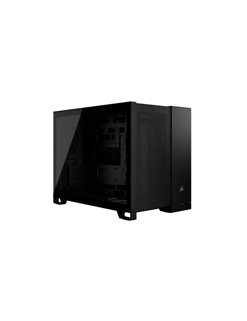 Corsair 2500D Airflow Dual Chamber Gaming Case w/ Glass Window  Micro ATX  Fully Mesh Panelling  USB-C  Asus BTF Compatible  Black