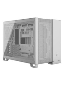 Corsair 2500D Airflow Dual Chamber Gaming Case w/ Glass Window  Micro ATX  Fully Mesh Panelling  USB-C  Asus BTF Compatible  White