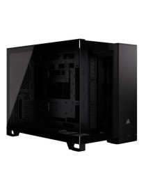 Corsair 2500X Dual Chamber Gaming Case w/ Glass Side & Front  Micro ATX  Mesh Panels  USB-C  Asus BTF Compatible  Black