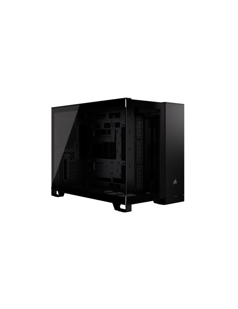 Corsair 2500X Dual Chamber Gaming Case w/ Glass Side & Front  Micro ATX  Mesh Panels  USB-C  Asus BTF Compatible  Black