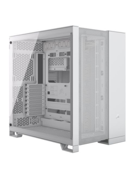 Corsair 6500D Airflow Dual Chamber Gaming Case w/ Glass Window  ATX  Fully Mesh Panelling  USB-C  Asus BTF Compatible  White