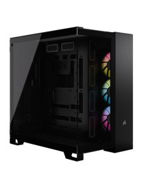 Corsair 6500X RGB iCUE Link Dual Chamber Gaming Case w/ Glass Side & Front  ATX  3x RGB Fans  Mesh Panels  USB-C  Asus BTF Compatible  Black