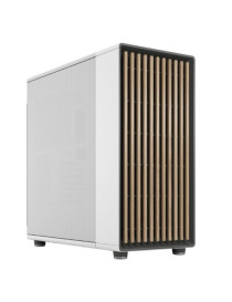 Fractal Design North XL Chalk White (White Solid) Case  E-ATX  Fine Mesh Side  3 PWM Fans  USB-C  Oak Front