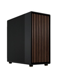 Fractal Design North XL Charcoal Black (Black Solid) Case  E-ATX  Fine Mesh Side  3 PWM Fans  USB-C  Walnut Front