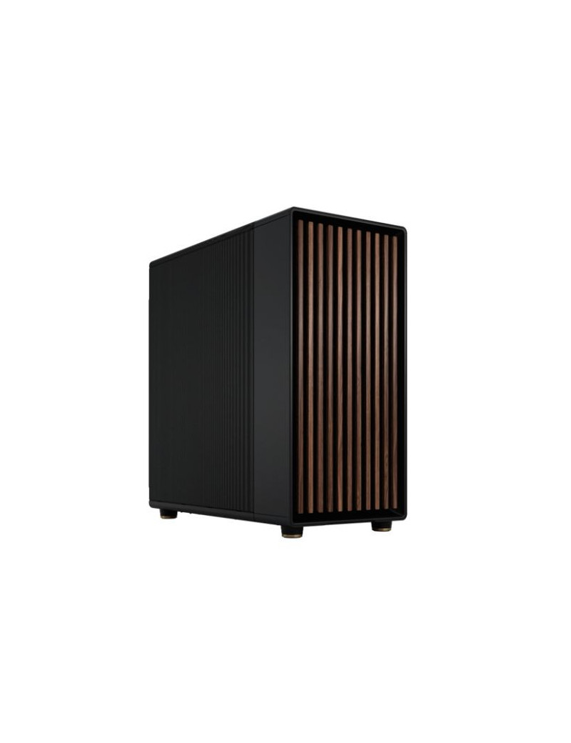 Fractal Design North XL Charcoal Black (Black Solid) Case  E-ATX  Fine Mesh Side  3 PWM Fans  USB-C  Walnut Front