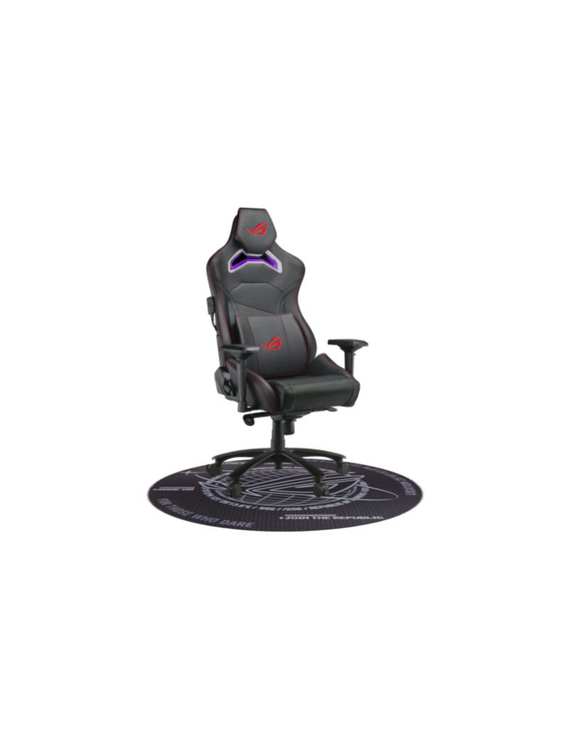 Asus ROG Chariot RGB Gaming Chair  Steel Frame  PU Leather  Memory-Foam Lumbar  4D Armrests  145° Recline  *FREE ROG Cosmic Polyester Floor Mat*