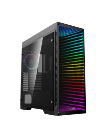 GameMax Abyss ARGB Gaming Case w/ Glass Window  E-ATX  Infinity Mirror ARGB Front  Rear RGB Fan  ARGB PWM Hub  LED Buttons  Black