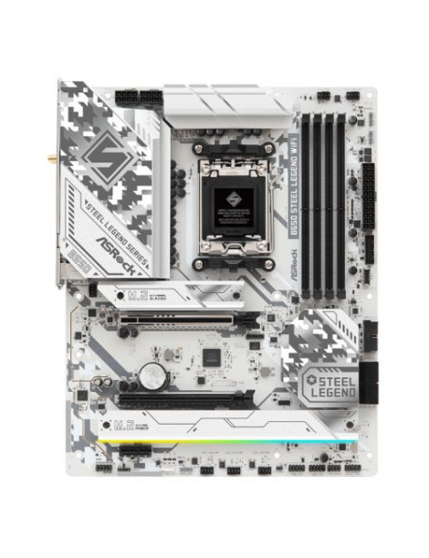 Asrock B650 STEEL LEGEND WIFI  AMD B650  AM5  ATX  4 DDR5  HDMI  DP  Wi-Fi 6E  2.5G LAN  PCIe5  RGB  3x M.2