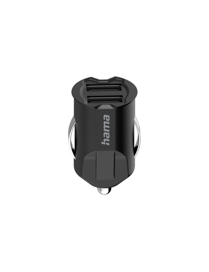 Hama 5V/10.5W Dual USB-A Car Adapter  2 x USB-A Ports