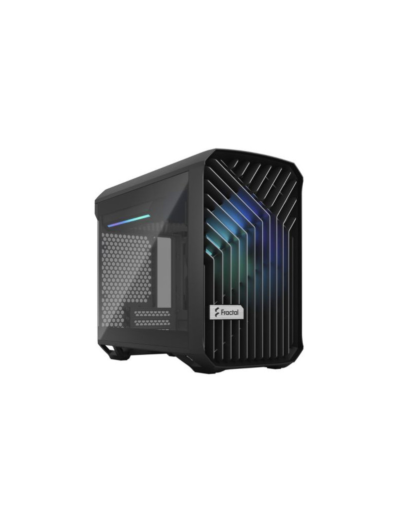 Fractal Design Torrent Nano (Light TG RGB) Case w/ Light Tint Glass Windows  Mini ITX  1 RGB Fan  ATX PSU & 335mm GPU Support  280mm Watercooling  RGB Strip  Front Grille  USB-C