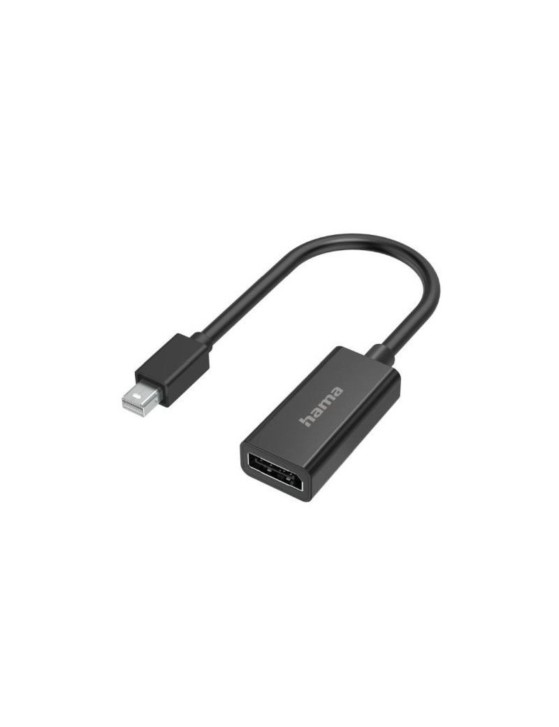 Hama Mini DisplayPort Male to DisplayPort Female  Ultra-HD 4K  Black