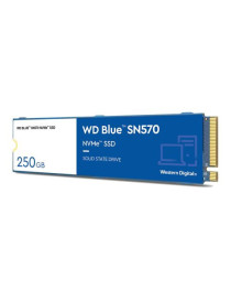 WD 250GB Blue SN570 M.2 NVMe SSD  M.2 2280  PCIe3  TLC NAND  R/W 3300/1200 MB/s  190K/210K IOPS