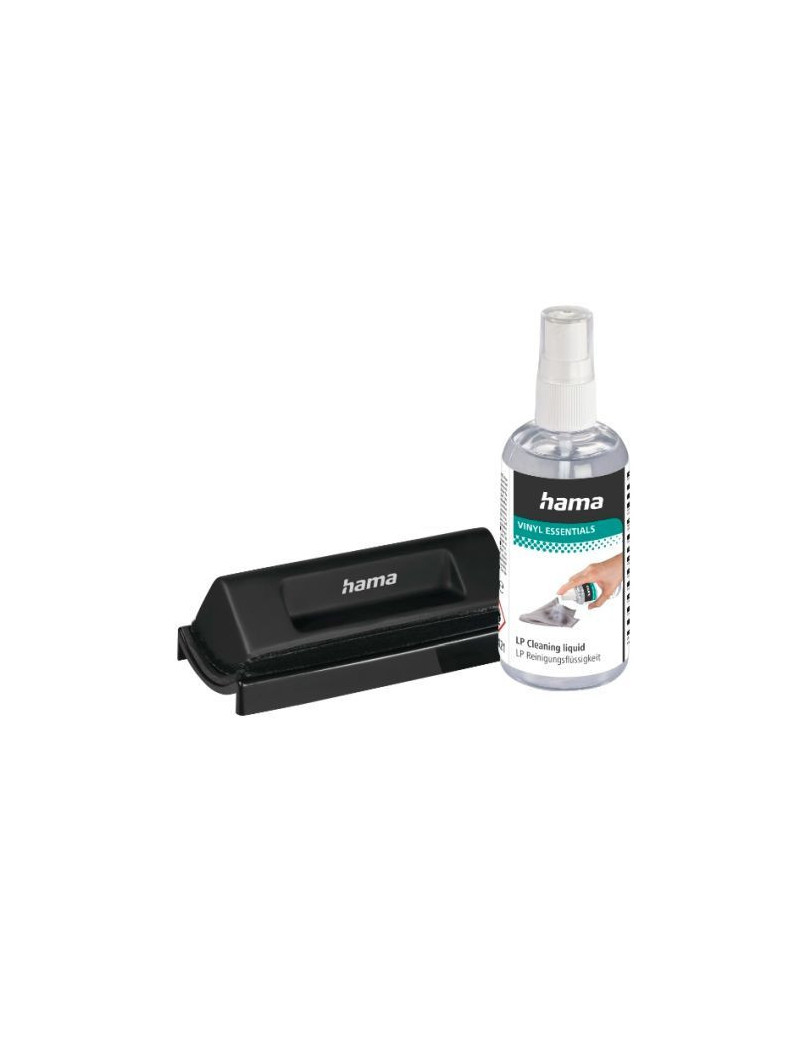 Hama Record Cleaning Kit - Antistatic Brush with 100ml Cleaning Fluid