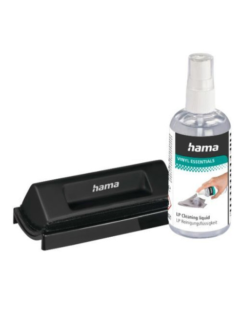 Hama Record Cleaning Kit - Antistatic Brush with 100ml Cleaning Fluid