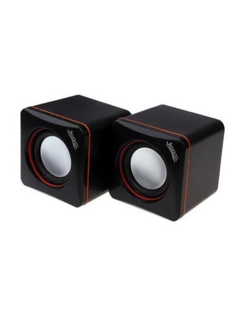 Jedel 2.0 Mini Stereo Speakers  3W x2  Black