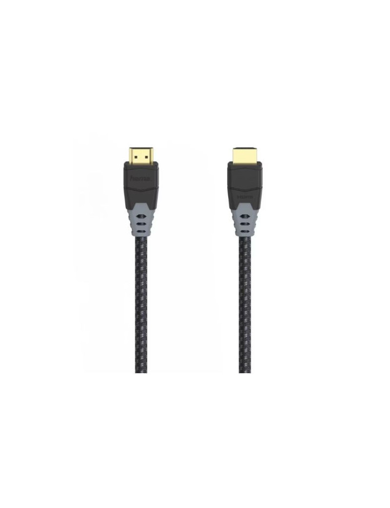 Hama High Speed HDMI Cable  Ultra-HD 8K  Ethernet  Gold-Plated  Fabric  1.5 Metre