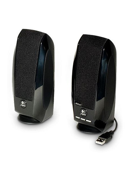 Logitech S150 2.0 Digital Speaker System  5W RMS  Black  USB  Brown Box